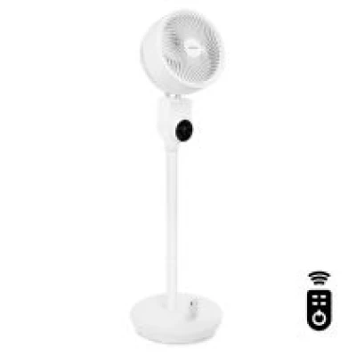 Luxurious Pedestal fan - 98cm - very silent - 3 speed settings - white | Incl. Remote control