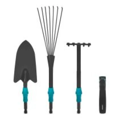 Gardening Tool Set 3-1, V-Fix system| leaf rake, shovel and hand rake