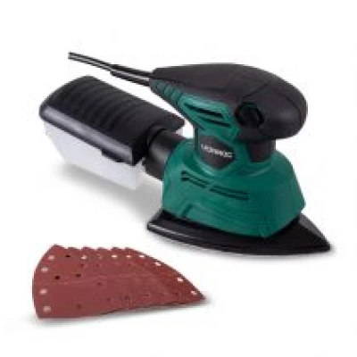 Palm Sander - detail sander 130W | Incl. dust collection box and sanding papers