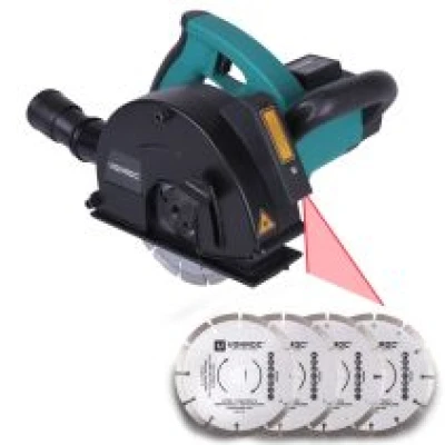 Wall chaser 1700W with laser guidance | Incl. 6 diamond discs