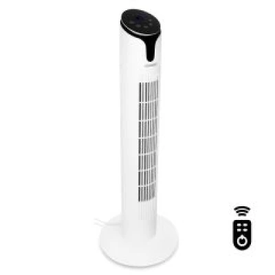 Luxurious Tower Fan – 86 cm – 3 speed settings – white | Incl. Remote control