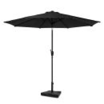 Parasol Recanati Ø300cm – Premium parasol – anthracite/black | Incl. concrete base 20 kg