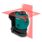 360°-Akku-Kreuzlinienlaser 4V Rot | Selbstnivellierend - 20 Meter Reichweite