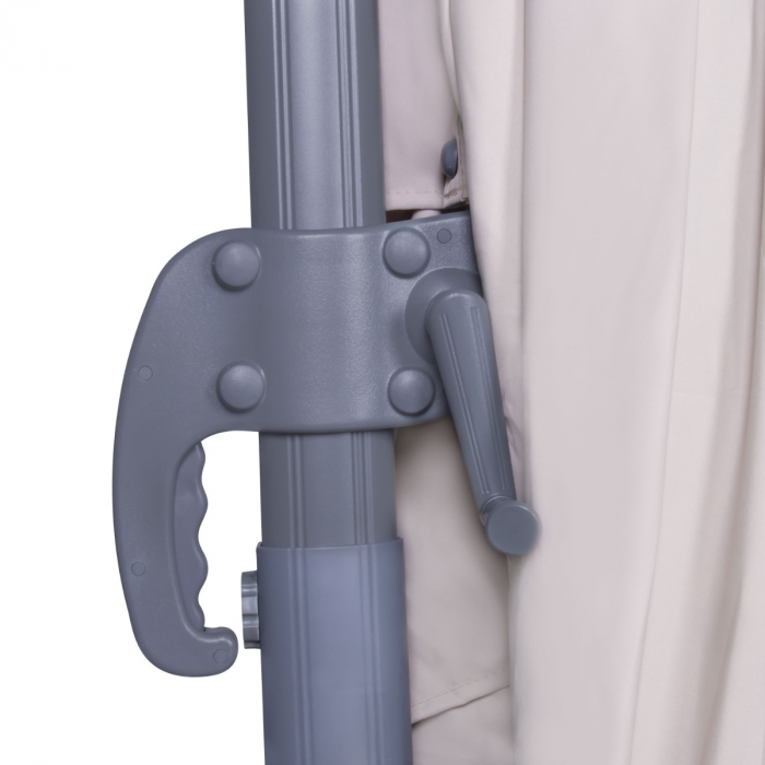 Cantilever parasol Pisogne 300x300cm – Premium parasol - Beige | Incl. fillable parasol tiles