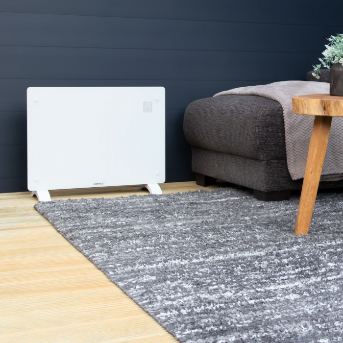 Glasplatten-Konvektorheizgerät – 1500W – Weiß | Manuelle und WLAN-Steuerung