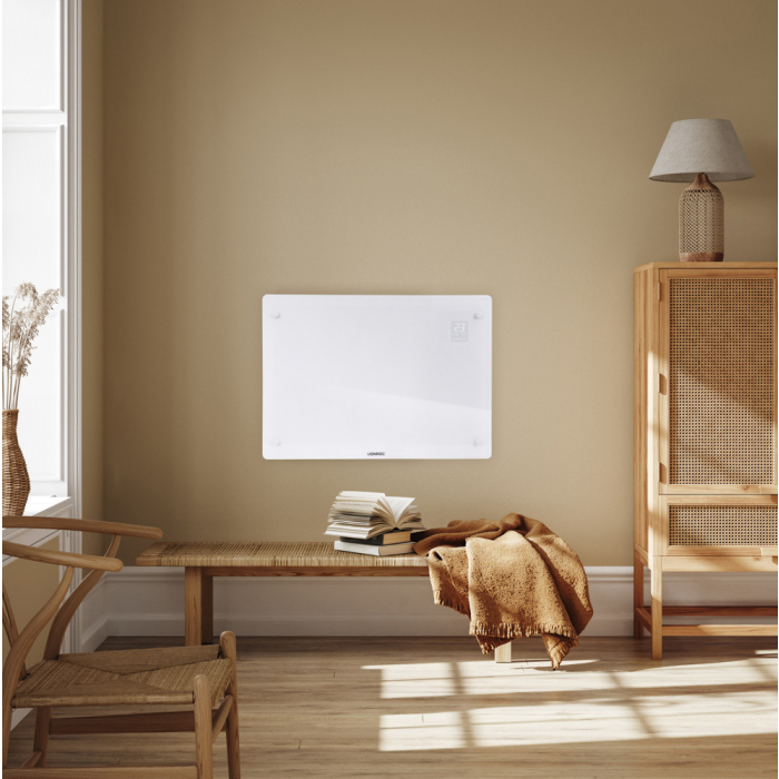 Glasplatten-Konvektorheizgerät – 1500W – Weiß | Manuelle und WLAN-Steuerung