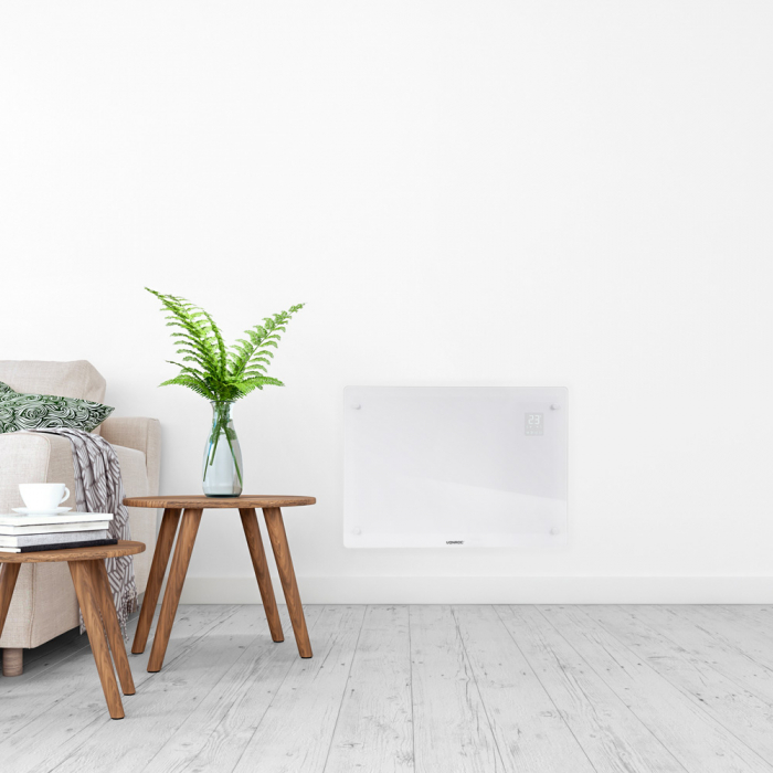 Glasplatten-Konvektorheizgerät – 1500W – Weiß | Manuelle und WLAN-Steuerung