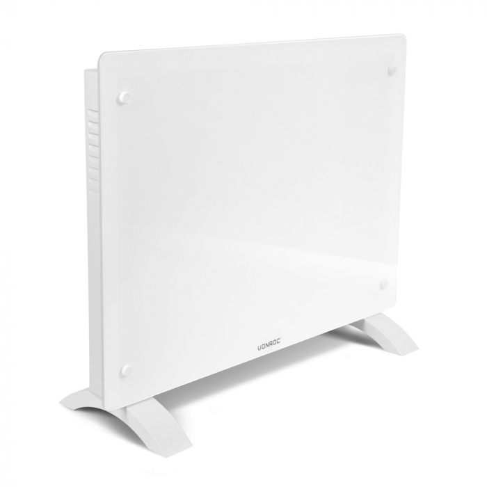 Glasplatten-Konvektorheizgerät – 1500W – Weiß | Manuelle und WLAN-Steuerung