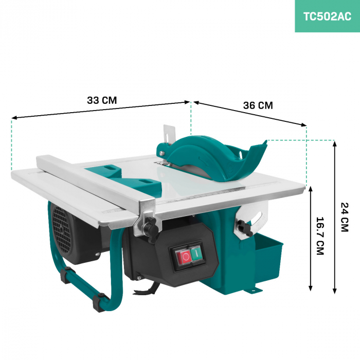 Tile Cutter 600W – Ø180mm | Incl. diamond cutting disc