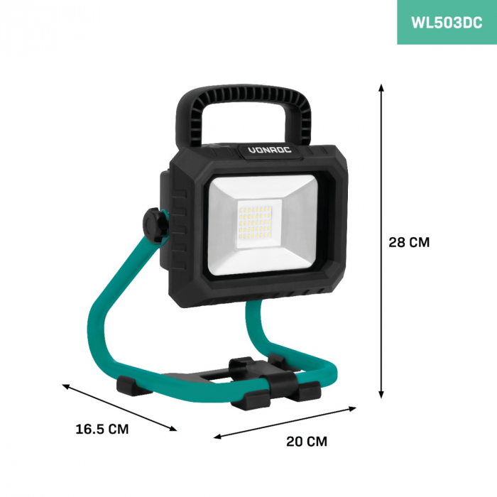 Cordless LED Work Light 20V - 1800 lumen | Excl. Battery and charger 