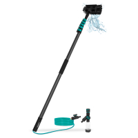 3K Full Carbon Telescopic Wash Brush - 7.5m | Incl. multi-purpose brush, 11m hose and soap dispenser