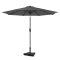 Sonnenschirm Recanati Ø300cm – Premium-Sonnenschirm – Grau | Inklusive Betonsockel 20 kg
