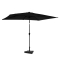 Sonnenschirm Rapallo 200x300cm – Premium-Sonnenschirm – Anthrazit/Schwarz | Inklusive Betonsockel 20 kg