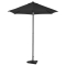 Sonnenschirm Torbole – Ø200cm – Premium-Sonnenschirm – Anthrazit/Schwarz | Inklusive Betonsockel 20 kg