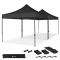 Partyzelt – 6x3 m | Set inkl. 2x Partyzelten und 1x Verbindungskit - Schwarz
