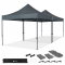 Partyzelt – 6x3 m | Set inkl. 2x Partyzelten und 1x Verbindungskit - Grau