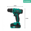 Cordless Drill 20V | Incl. 2x 2.0Ah Battery, Charger, and 46 accessories in premium case