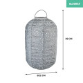 Luna solar lampion Pillar with LED  – 350x220mm - Stone grey | Handmade/weather resistant