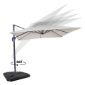 Cantilever parasol Pisogne 300x300cm – Premium parasol - Beige | Incl. fillable parasol tiles