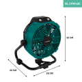 Cordless fan 20V – hybrid battery or AC powered | Incl. AC adapter – incl. 4.0Ah battery and quick charger