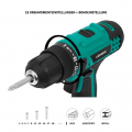Cordless Drill 20V | Incl. 2x 2.0Ah Battery, Charger, and 46 accessories in premium case
