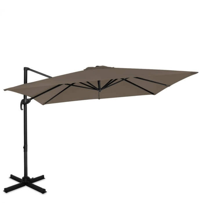 Freitragender Sonnenschirm Pisogne 300x300cm – Premium Sonnenschirm | Taupe main product photo