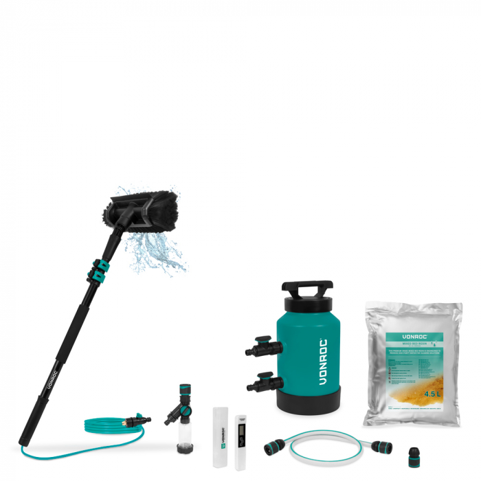 Aluminium Teleskop-Waschbürste 1,80 m und DI-Wasserfilter | Komplettset main product photo