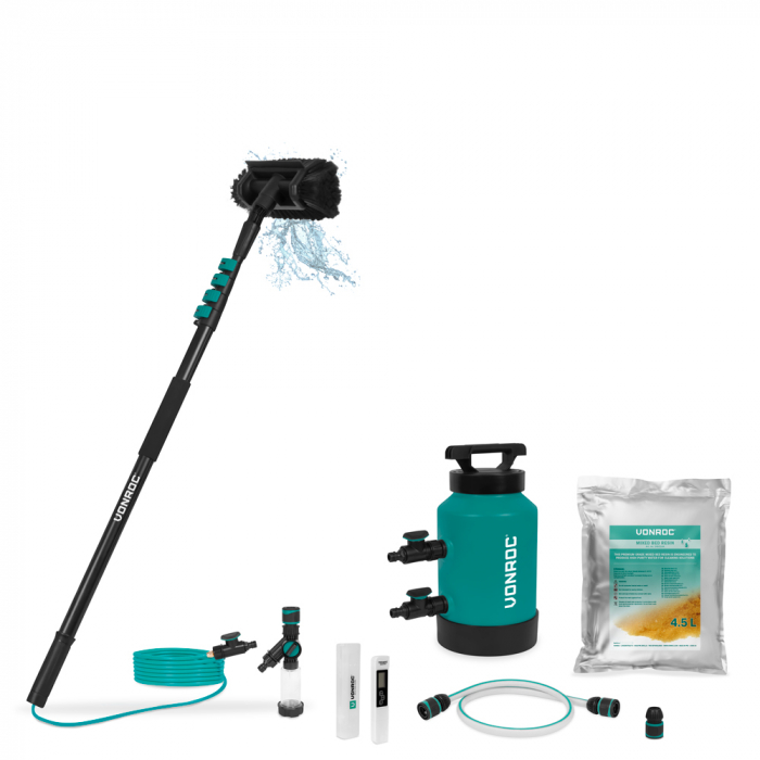 Aluminium Teleskop-Waschbürste 4,60 m und DI-Wasserfilter | Komplettset main product photo