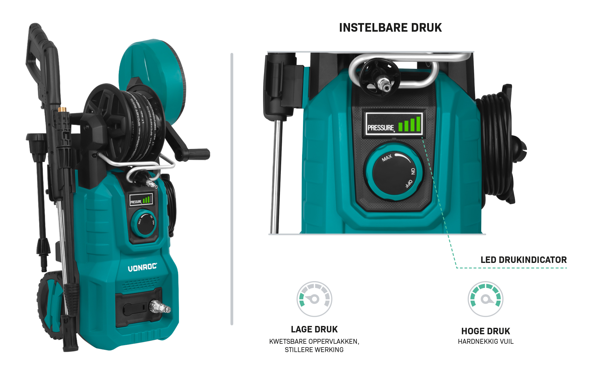 Druckregler am VONROC Hochdruckreiniger